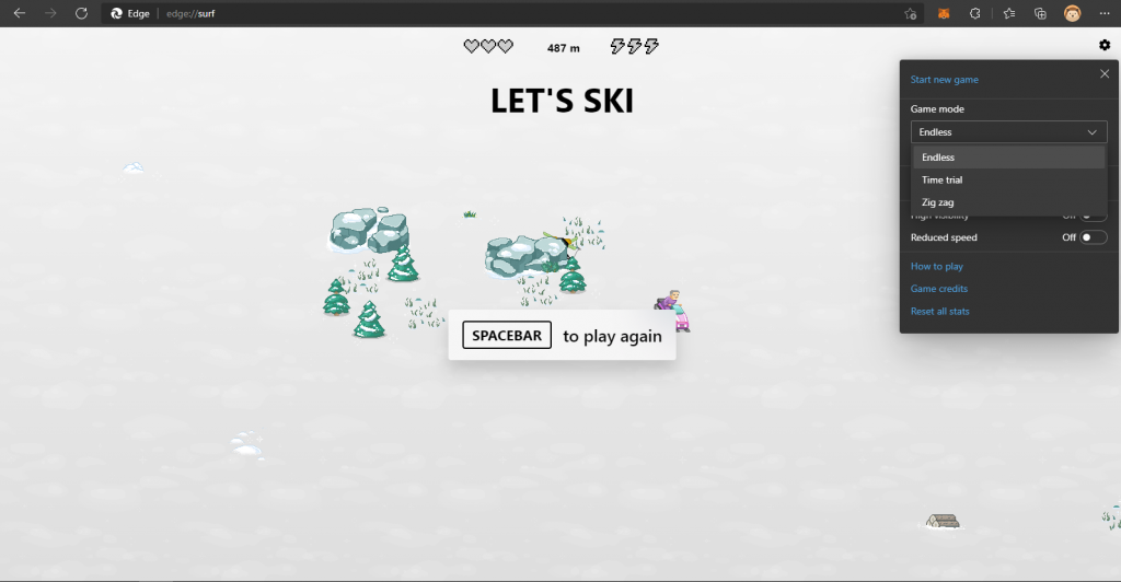 Microsoft Edge revive SkiFree em novo jogo rival do Dino Run, do