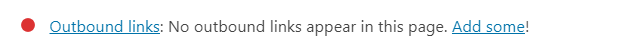 outbound links problem later to be solved to make Yoast SEO green.