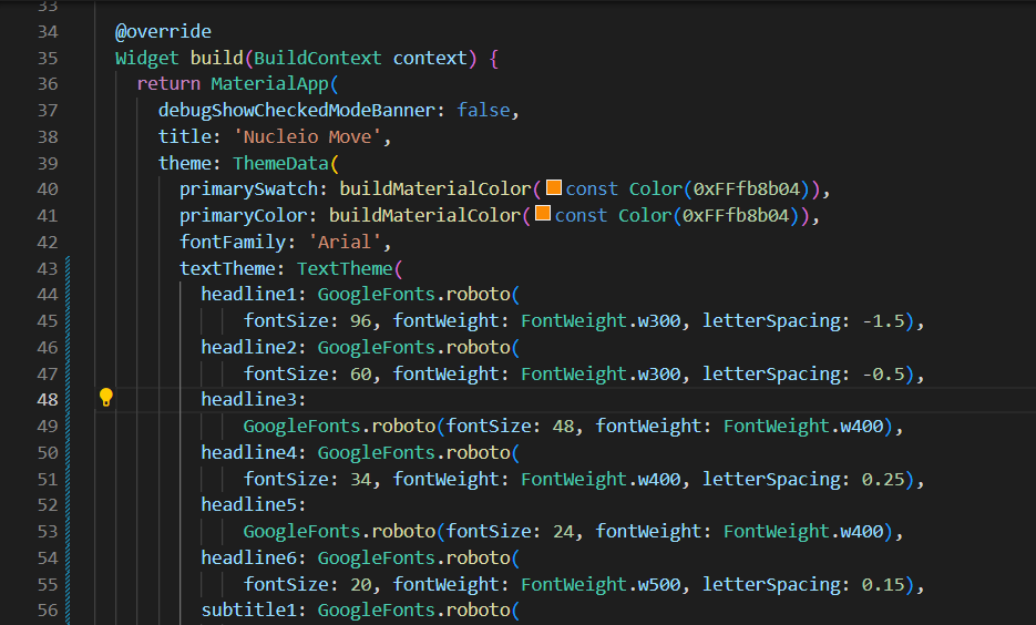An application of how to use theming in Flutter on app's codes.