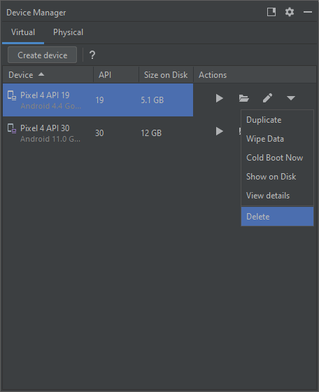 How to Properly Delete Unused Emulator in Android Studio - Nucleio  Technologies IT Solutions