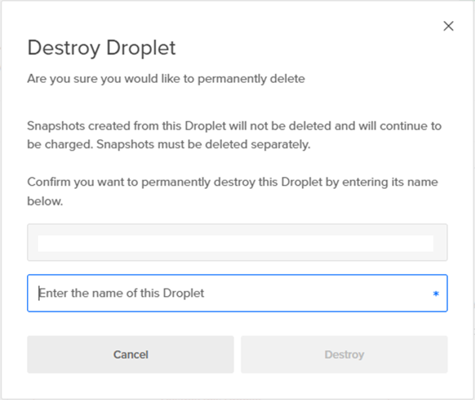 How To Destroy A DigitalOcean Droplet