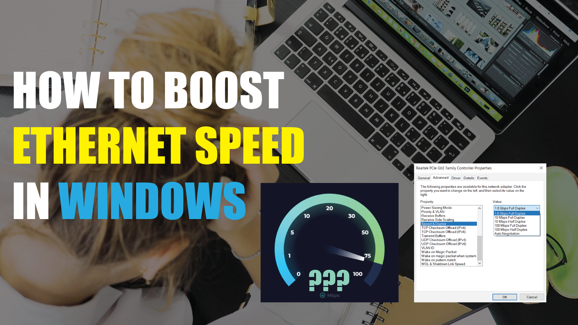 how to boost ethernet speed windows 10