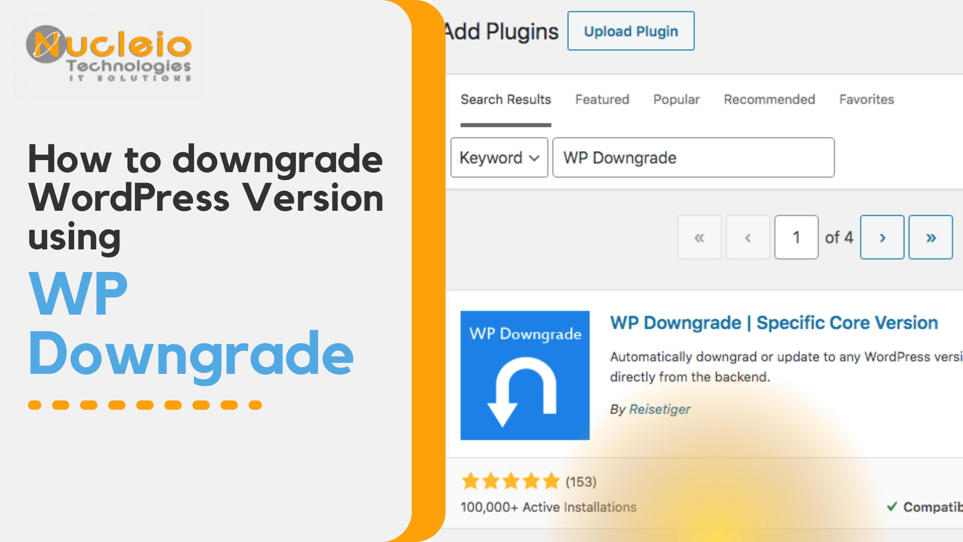 How to downgrade WordPress Version using WP Downgrade