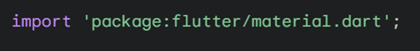 importing the flutter material